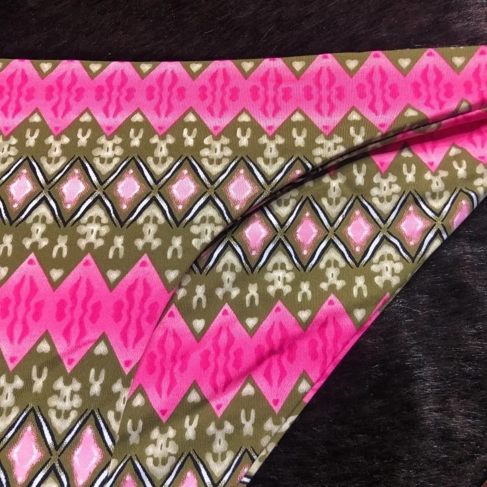 Frankie's Bikinis Pink Ikat Bikini Bottom